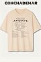 Friends Puzzle Printed Premium Oversized Cotton Piece T-Shirt