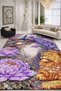 Mosso Green Theme Flower and Cheetah Figure Patterned Woven Base Modern Decorative Rug Mosso3268 - 2