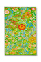 Mosso Green Theme Flower and Cheetah Figure Patterned Woven Base Modern Decorative Rug Mosso3262
