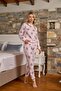 Aqua 26215 Pink Striped Star Striped Pajama Set
