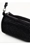 Women's Silver Diamond Stone & Hand & Shoulder & Evening Dress Bag with Chain Strap - 3