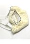 Plush Crisscross Straps Women's Bag / Chain Detail / Adjustable Handle / Lined - 3