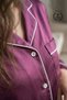# Pajama Purple Satin Women's Pajama Set Comfortable Home Wear Daily and Dowry Wear Breathable Soft - 6