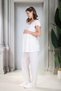 New Season Ecru Summer Linen Detailed Stylish Eyelet Embroidery Collar Short Sleeve 100% Cotton Maternity Pajama Set - 8