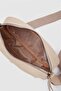 Women's Beige Satin Fabric Crisscross Straps Shoulder Bag - 3