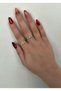 Diva Charm Minimalist Two-Row Adjustable Ring with Clover Motif - 6