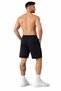 Men's Black Above Knee Shorts – 20/150 Regenerated Fabric, Casual Sports Shorts, Elastic Pocketed Men's Shorts - 4