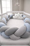 Waffle Piqué Mesh Edge Protector for Standard Crib and Park Beds - with Pillow Gifts - 2