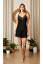 Knitted Viscose Strap Lace Piece Bustier Shorts Set Bm-1770