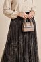 Mixed Pattern Elastic Waist Asymmetrical Cut Lined Tulle Skirt - Camouflage - 4