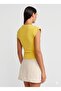 31875 100% Cotton Seam Detail T-Shirt-Yellow - 3