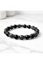 Snowflake Obsidian Hematite Men's Natural Stone Bracelet Black Snowflake Stone