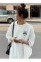 Unisex Daily Short Sleeve Motor Printed Youth Oversized T-Shirt - 2
