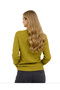 Oil Green Crew Neck Oversize Women's Knitwear Sweater - 5