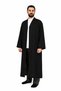 Combination Men's and Children's Prayer Robe, Bukhara Collar, Black Long Islamic Imam Robe Costume - 4
