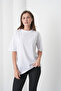 Acacia Women's 100% Cotton White Basic Round Neck T-Shirt - 6