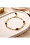 Cube Cut Tiger's Eye Stone Steel Bracelet – Natural Stone Unisex Bracelet - 3