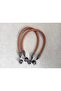 70 cm Braided with Leather-Look Black Metal Sleeves and Bag Double Handles - 3