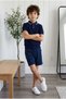 Lcw Kids 100% Cotton Gray Elastic Waist Boys' Shorts, Pack of 2 (Color: Gray Melange) - 2