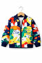 Boy's Holiday Dino Printed Coat and 3-Piece Set with Jeans, Stylish Combination - 6