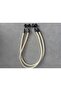 44 cm Braided with Leather-Look Black Metal Sleeves and Bag Handles - Double - 2