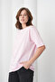 Women's Pink Black Cotton Piece Combed Cotton Short Sleeve Pocketed Shorts Set - 7