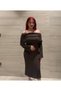 Madonna Collar Knitwear Midi Dress