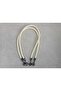 44 cm Braided with Leather-Look Black Metal Sleeves and Bag Handles - Double