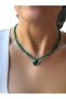 Gift for Lover Black Natural Stone Necklace and Steel, Elegant and Lightweight - 4