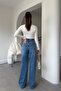 Tintli Wide Leg Stoned Jean - Blue - 8