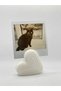 Set of Fleece Photo Holders with 3-Heart Figures - Decorative Desktop Picture Stand - 3