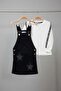 Starry Denim Salopet and Badi Set (3-6 Years) - 3