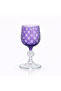 Purple Star Patterned Crystal Footed Water Glass |   Cocktail & Coffee Side Glass - 2