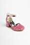Broken Glass Patterned Elegant Heeled Children's Evening Dress Shoes - 3