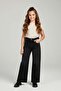 Black Stone Embroidered Wide-Leg Jeans (Ages 13-16)