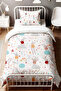 Sleepy Rabbits Patterned Single Baby Kids Bedding Set - 2