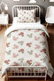 Polka Dot Mice Patterned Single Baby Kids Bedding Set - 2
