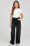 Black Stone Embroidered Wide-Leg Jeans (Ages 13-16) - 4