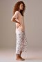 Women's Short Sleeve Stretch Fabric Capri Pajama Set Salmon - 5