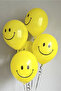 Smiling Face Yellow Balloon 10 Pieces Birthday Party Decoration