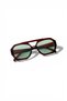 River Women's Sunglasses Brown Frame Green Glass Uv400 Protected Cornered New Season - 3
