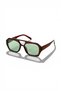 River Women's Sunglasses Brown Frame Green Glass Uv400 Protected Cornered New Season - 4