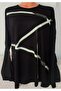 Er Clothing Combed Cotton Blouse Long Sleeve Crew Neck Black - 6
