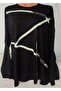 Er Clothing Combed Cotton Blouse Long Sleeve Crew Neck Black - 7