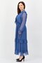 Women Textured Maxi Dress, Slate Blue - 4