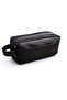 Men's Clutch Bag 3-Compartment Faux Leather Day Portfolio Bag - Black Hand Organizer - 4