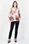 Women Crew Neck Long Sleeve Floral Blouse, Multicolor - 4