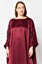 Women Textured Kaftan Maxi Dress, Maroon - 3