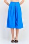 Women Solid Midi Skirt, Blue