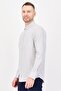 Men Regular Fit Stripe Long Sleeve Casual Shirt, Light Grey - 2
